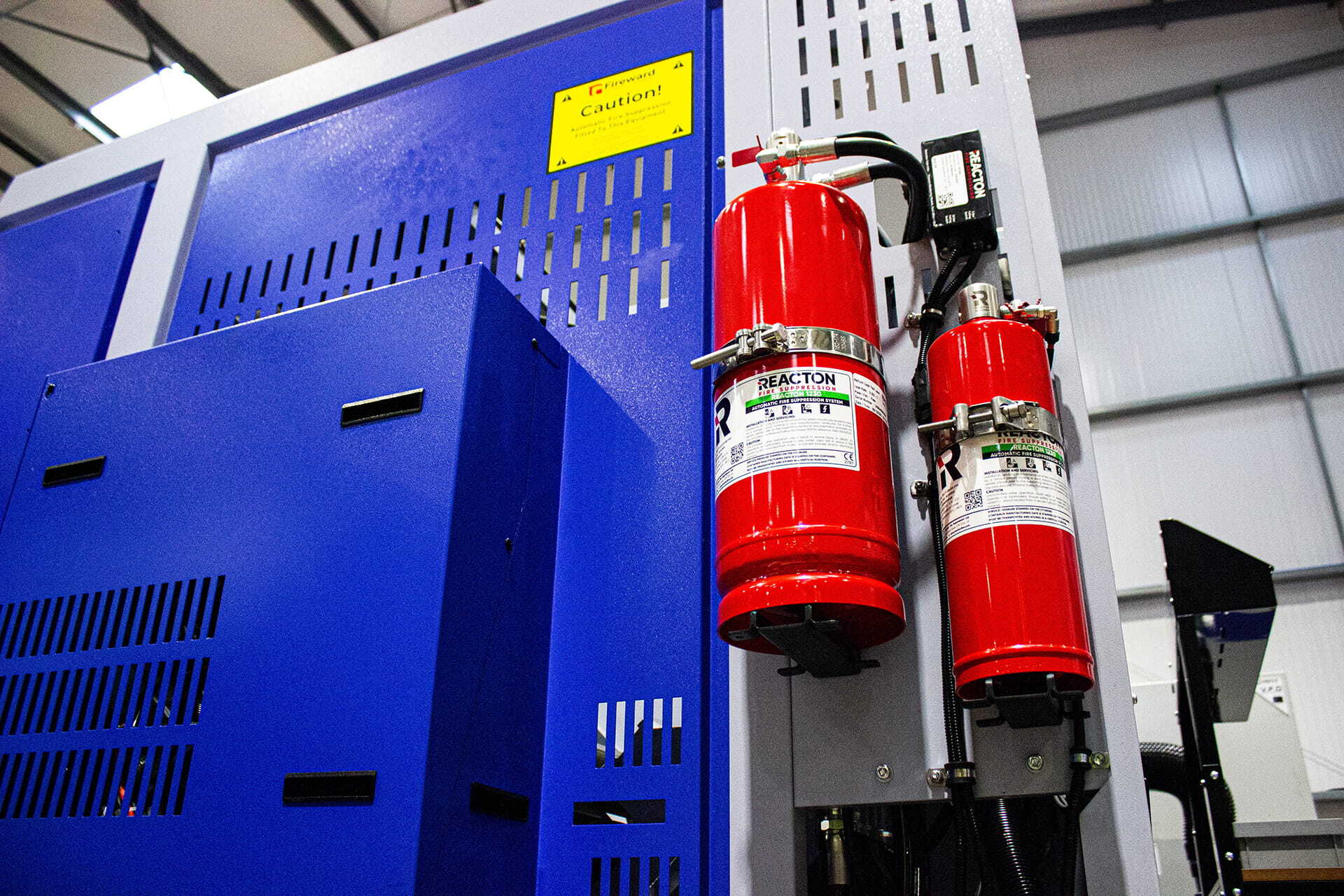 CNC and EDM machinery fire suppression system