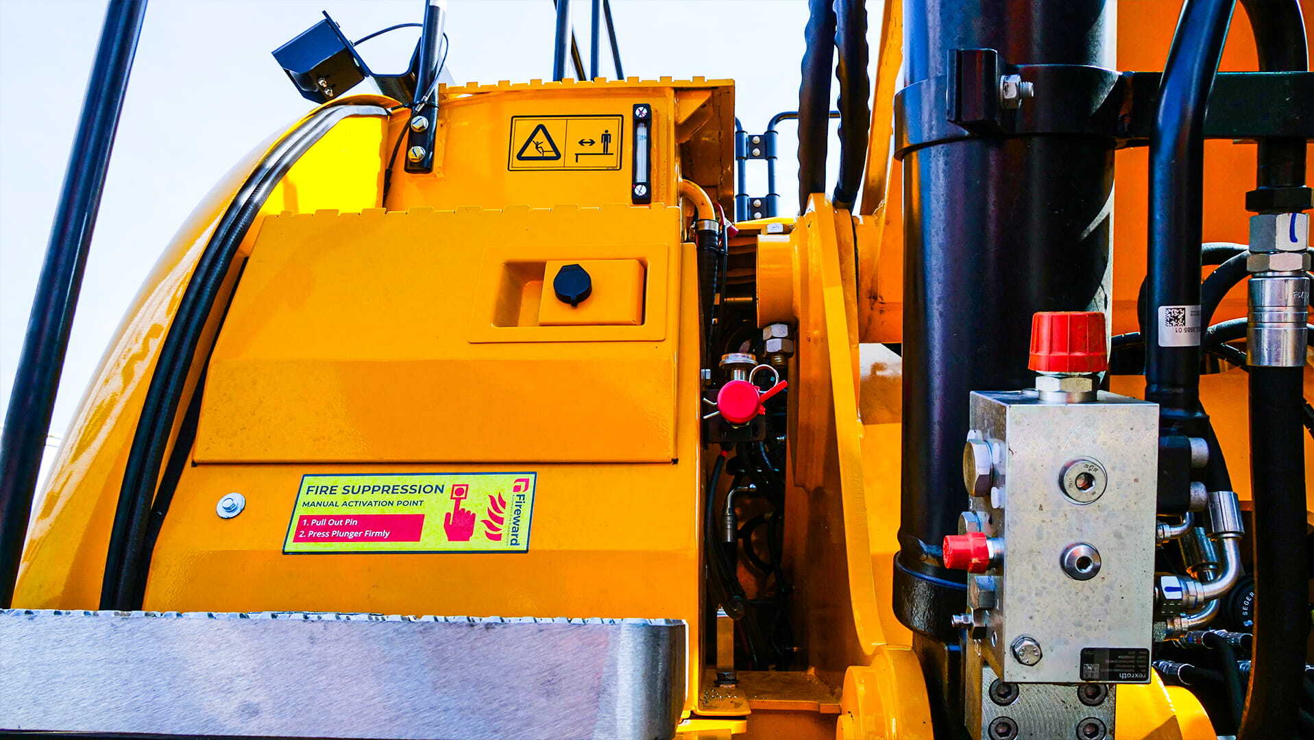 Manual actuator of a mobile plant fire suppression system