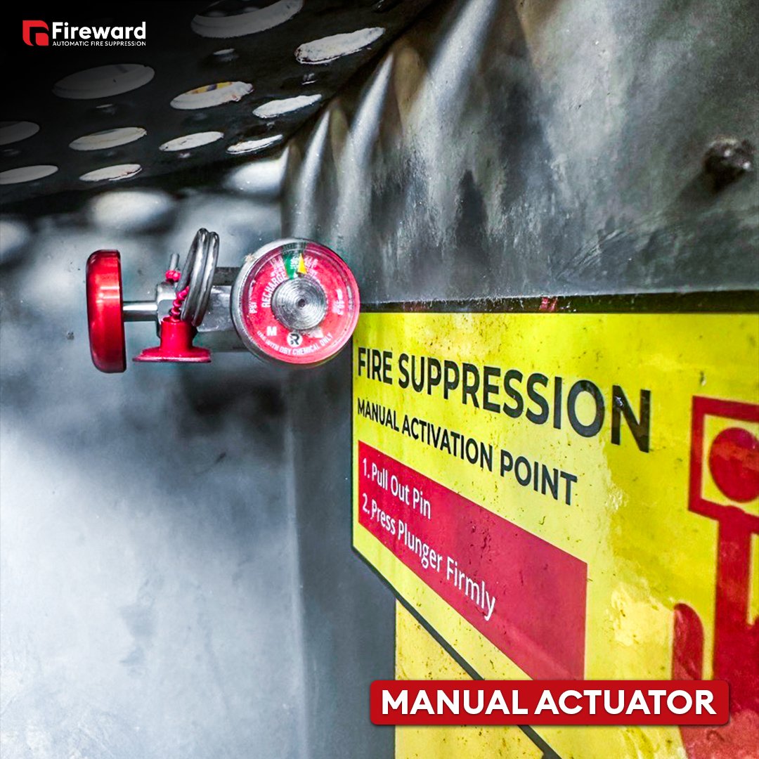 Manual actuator for manual release of fire suppression system